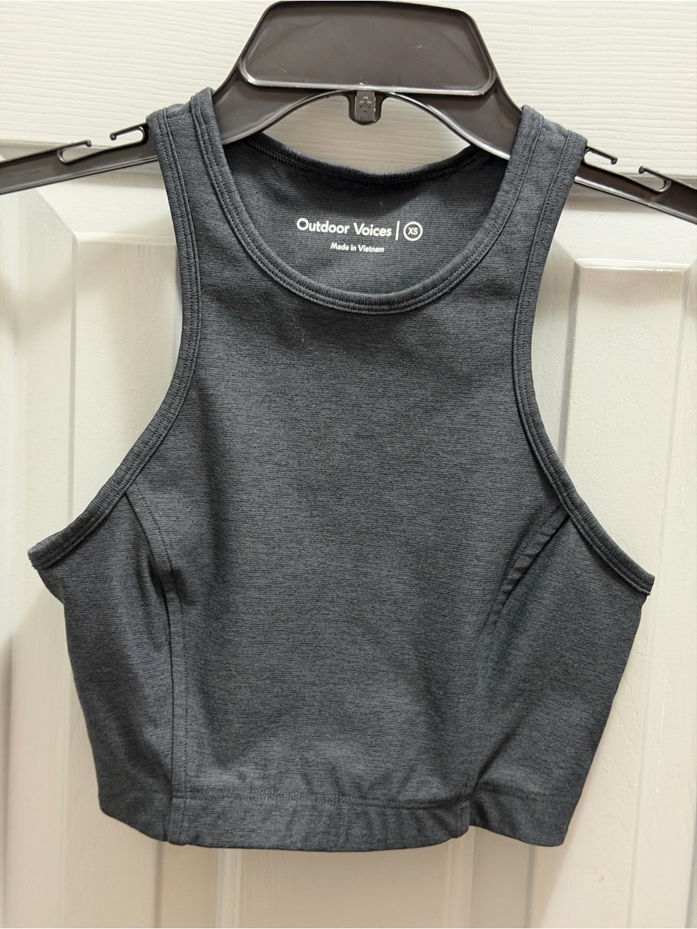 Outdoor Voices Athena Crop Top Women’s Size XS Black Workout Gym Athletic Shirt